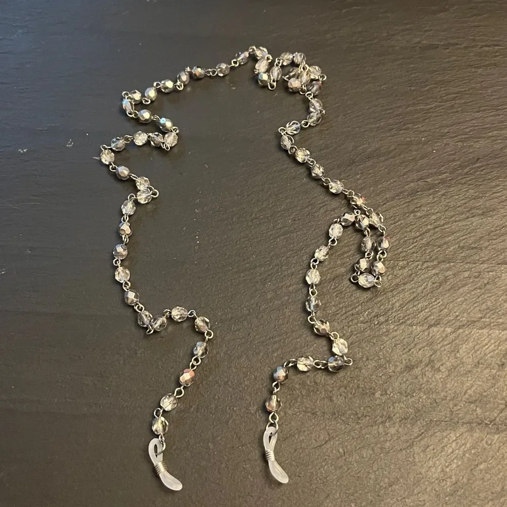 🌟 Handcrafted Vintage Silver Eyeglass Chain 🌟